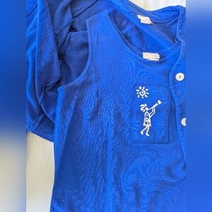 *3 For $15* Vintage Blue Cotton Dress and Jacket Set